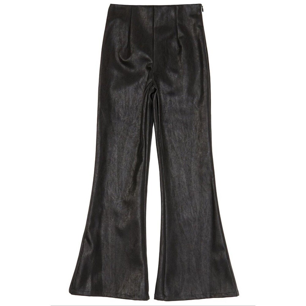 Chelsea & Violet Girls Coated black Flare Pants size xLarge 16 western cowgirl